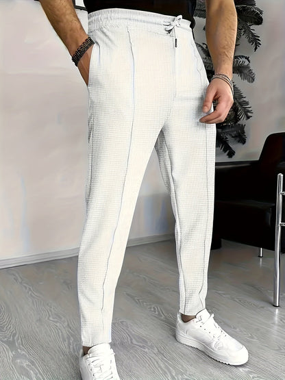 Heren Jogger Broek | Katoenmix | Slim Fit met Elastische Taille