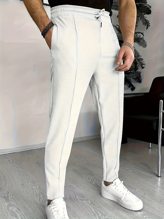 Heren Jogger Broek | Katoenmix | Slim Fit met Elastische Taille