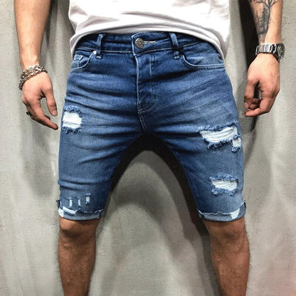 Heren Ripped Denim Shorts | Slim Fit | Streetstyle Zomerlook