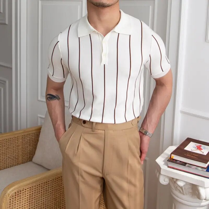 Gestreepte Polo | Slim Fit | Klassiek & Comfortabel