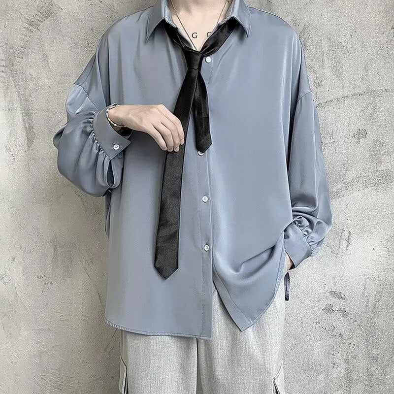 Heren Oversized Overhemd | Stijlvol & Trendy | Inclusief Stropdas