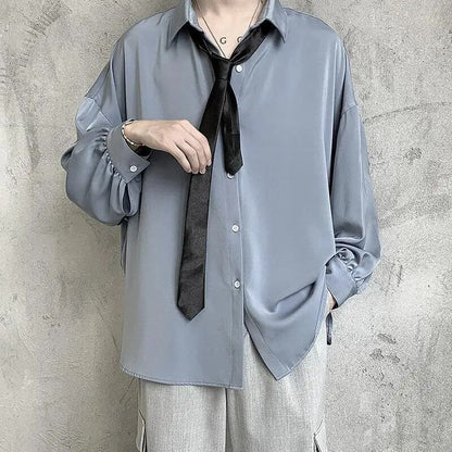 Heren Oversized Overhemd | Stijlvol & Trendy | Inclusief Stropdas