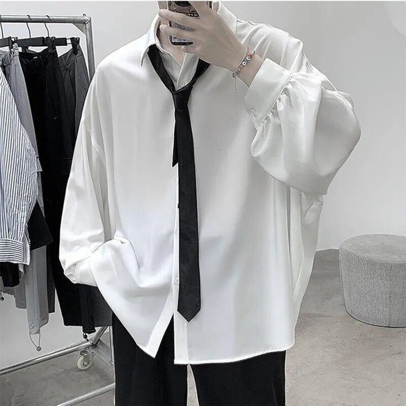 Heren Oversized Overhemd | Stijlvol & Trendy | Inclusief Stropdas