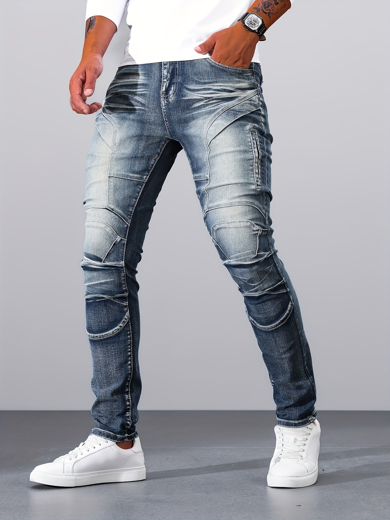 Heren Slim Fit Jeans | Stretch Denim | Vintage Washed Look