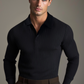 Geribde Knit Polo met Lange Mouwen | Slim Fit | Tijdloos & Verfijnd