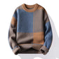 Heren Geblokte Trui | Zachte Knit | Retro Colourblock Design