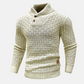 Nordic Button Knit | Geweven Structuur | Warme Colkraagstijl