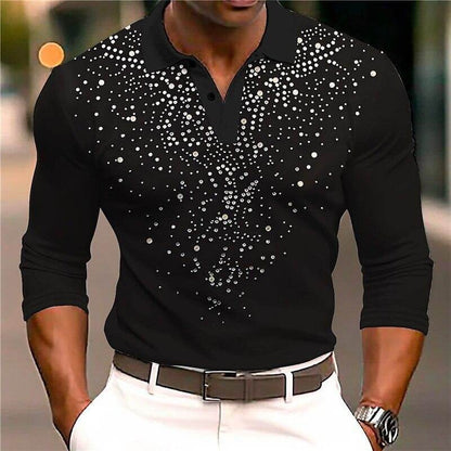 GalaxyShine Polo | All-Over Print | Statement Stretch Fit