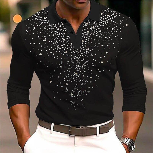 GalaxyShine Polo | All-Over Print | Statement Stretch Fit