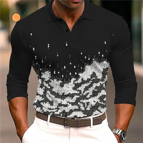 GalaxyShine Polo | All-Over Print | Statement Stretch Fit