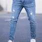Heren Skinny Jeans met Beschadigde Details | Stretch Denim | Urban Streetwear Vibe