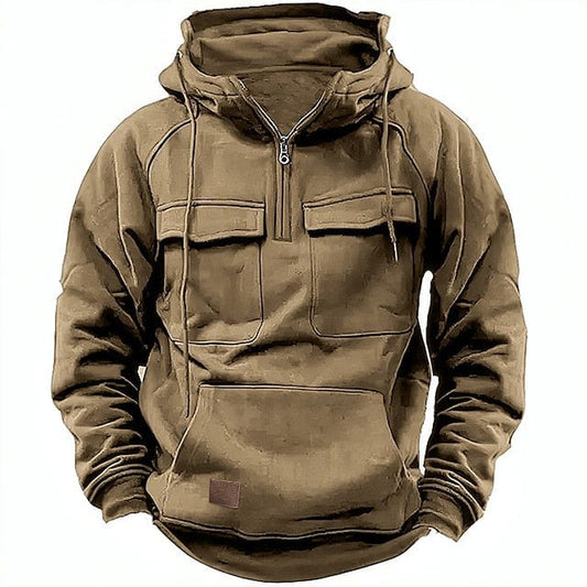 Heren Outdoor Hoodie | Tactical Streetstyle | Met Rits & Borstzak
