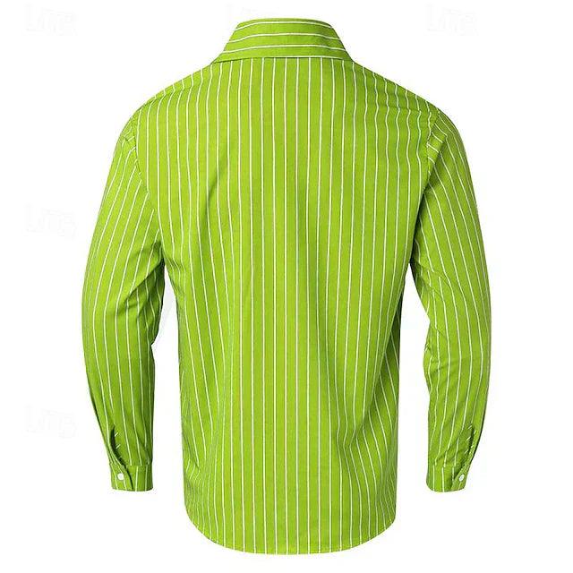 Bold Stripe Poplin Shirt | Slim Fit | Vibrant Smart Casual
